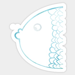 Colorful karp rainbow cyan Sticker